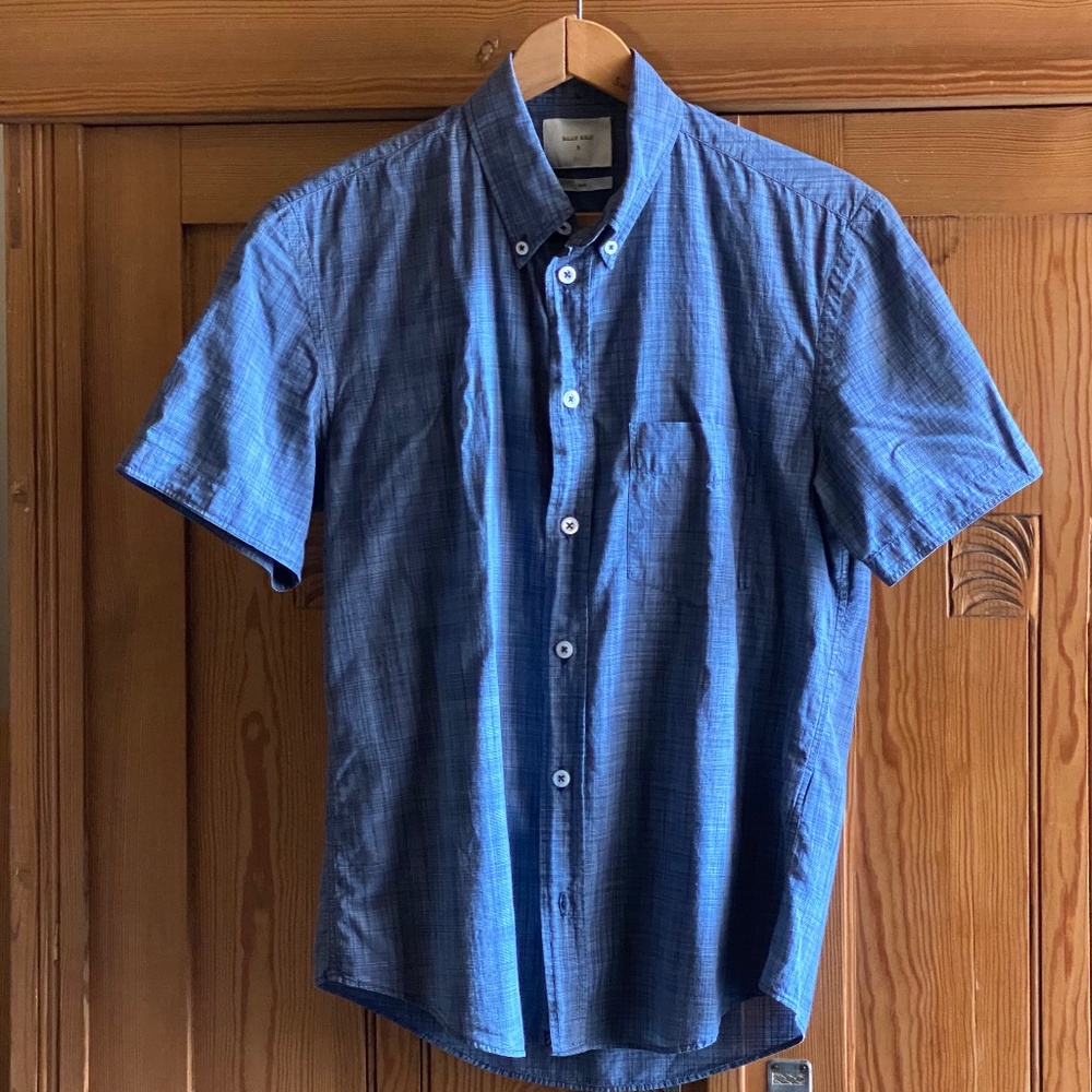 Billy Reid Blue S/S BD, Size S